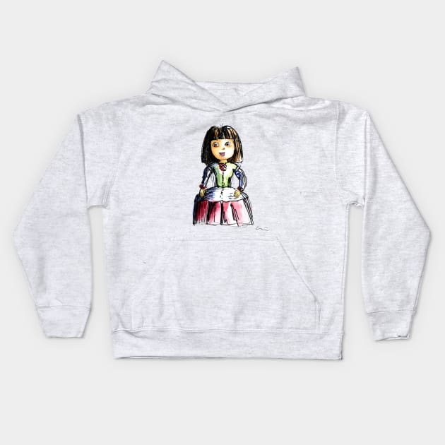 Menina Dora Kids Hoodie by Luis Quintano